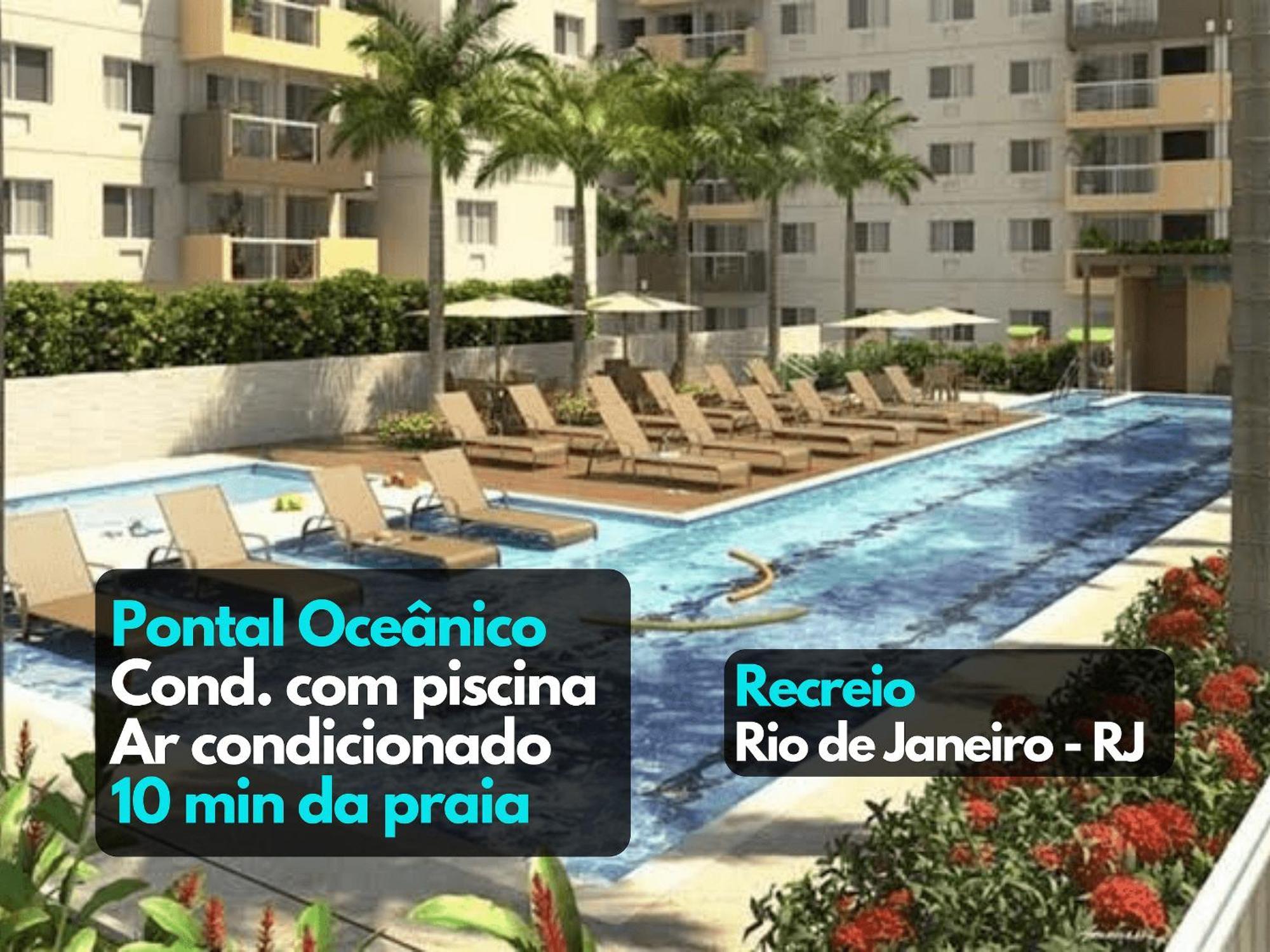 Lindo Apto Clube Ar Vaga Piscina 5m Recreio - Clube Completo Rio de Janeiro